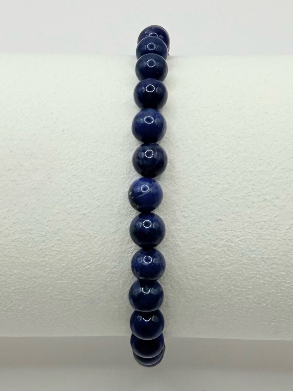 Lapis Semi-Precious Bead Stretch Bracelet